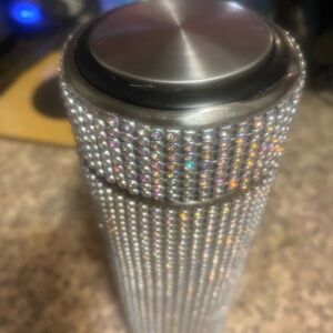 Silver Rhinestone Tumbler